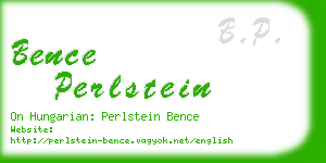 bence perlstein business card